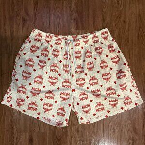 New Bara "Visetos" Mesh Lined Athleisure Cream/Red Men's Shorts 2XL